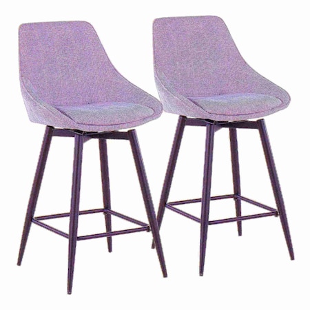 Lumisource Diana Counter Stool - Set of 2 PR B26-DIANACOR 55SWVX BKGY2